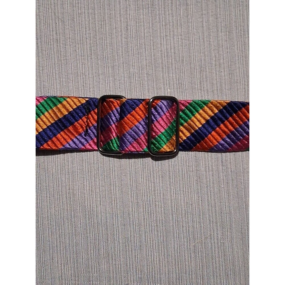ROBERT TALBOTT Silk Striped Preppy Adjustable 2.5" Bow Tie Mens Rainbow - Picture 3 of 3